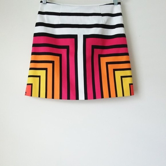 Worthington Stripe Color-block Mini Skirt 4 - Picture 6 of 10